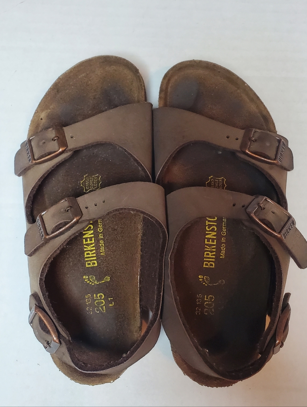 Birkenstock Roma Kids Slingback Sandals, Mocha, size 32 kids, Adjustable buckle